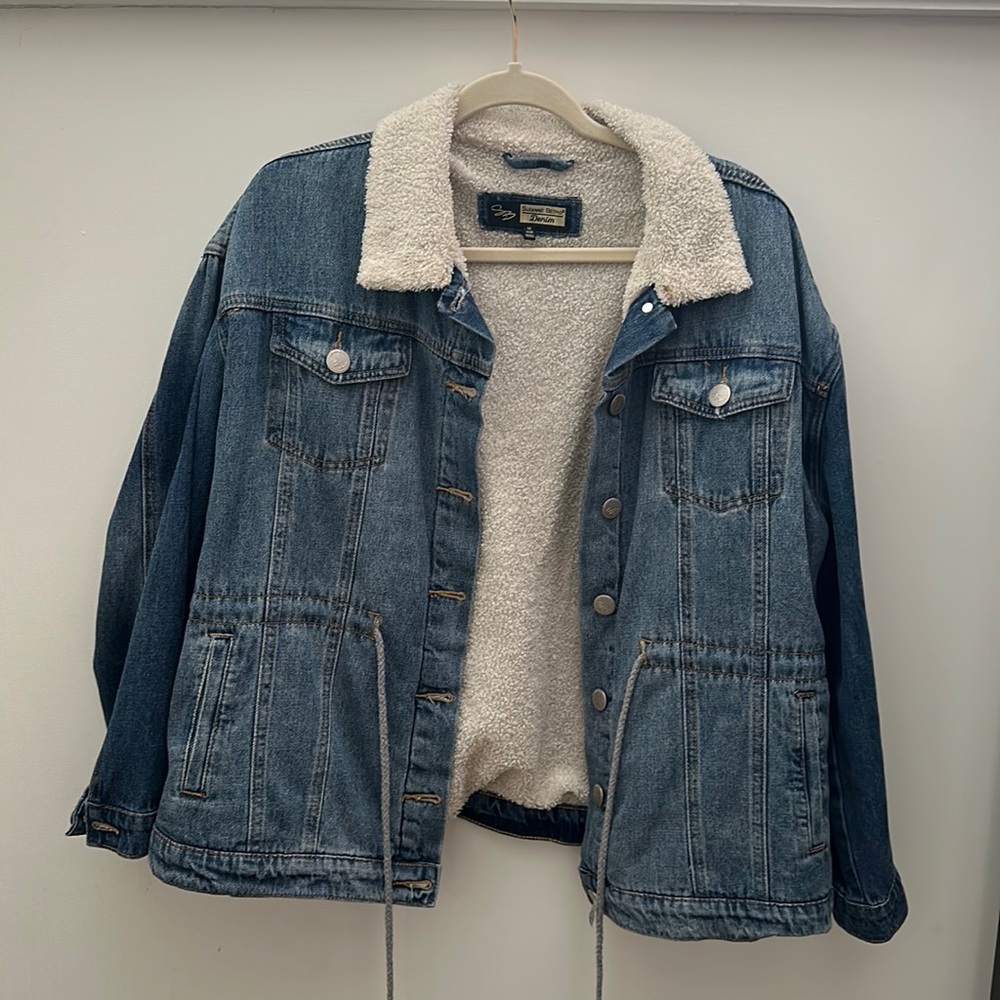 Suzanne Betro Fleece-lined Denim Coat